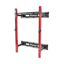Signature Fitness Wall Mounted Fold-in Power Cage Squat Rack Red