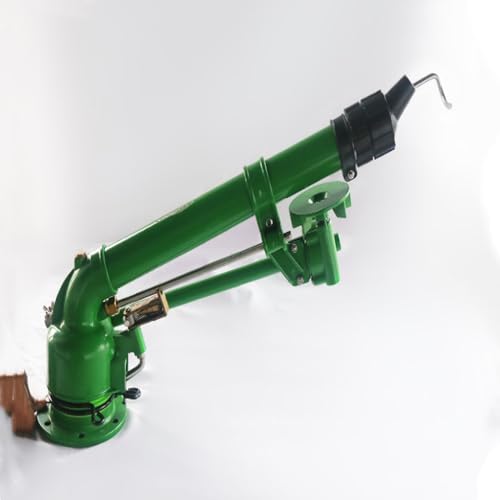 IMOSEI Lawn Sprinkler Gun, Metal Pulse Sprinkler with 18mm/20mm/22mm Replacement Nozzle, Range Diameter 40-100 Meters, Working Pressure Adjustable 4-8bar, for Garden Farm