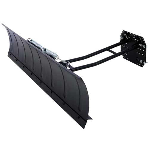 AMZOSS Universal Snow Plow Kit, ATV UTV Plow System, Steel Blade Complete Universal Mount Package, Adjustment Angle,55in