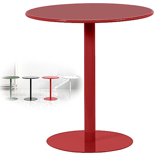 Fodalob Sturdy Base Bistro Table for Dining Room Patio Bistro, 27.5 inch Top, 28.7inch Height(Red)