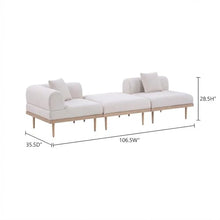 Outdoor Escape Brown Fabric 3-Piece Outdoor Modular Sofa Set with Cushions, Contemporary Style, Comfortable Seating, Arm Height 28.5 Inches