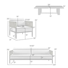 Armen Living Alegria Aluminum Outdoor Coffee Table in Black