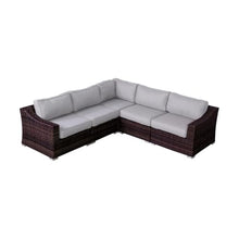 callmego Outdoor Resin Wicker Seating Set with Cushions for Patio and Backyard Use