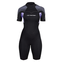 Henderson Women's 3mm Thermoprene Pro Back Zip Shorty Wetsuit Black/Lavander