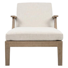 SAFAVIEH Couture Outdoor Patio Furniture Collection - Martinique Chaise Lounge Chair, Natural Teak Solid Wood with Removable Beige Cushions (CPT1066A)