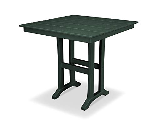 Trex Outdoor Furniture™ Farmhouse Trestle 37" Counter Table in Rainforest Canopy