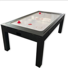 SIMBASHOPPING USA 7 FT Multi Games Pool Table Red Air Hockey + Table Tennis + Table Top - Strike Red, Black
