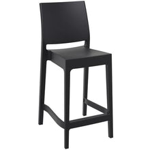 Compamia Siesta Maya Resin 25.6" Counter Stool in Black (Set of 2)