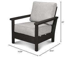 Polywood® Harbour Deep Seating Chair in Black/Granite