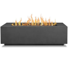 Afuera Living Contemporary Large Steel Propane Fire Table, Slate Finish, 50,000 BTU Burner, Includes Conversion Kit, Lid, Lava Rock, Protective Cover, Powder-Coated Outdoor Fire Pit for Patio