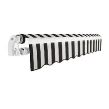 Awntech 8' Maui Manual (8' x 6.5') Retractable Patio Awning, Black/White Stripe
