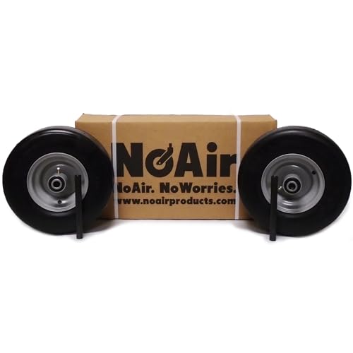 NoAir® (2) Flat Free Tire Assemblies 13x6.50-6 Fits Husqvarna 581199501 539105521 510154601