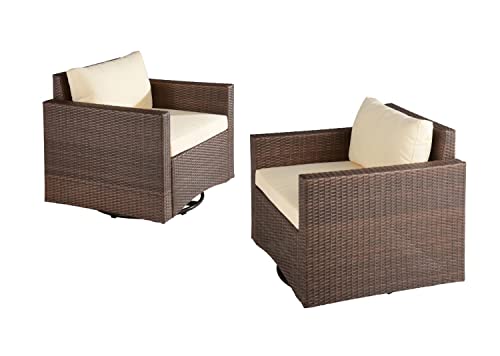 W Unlimited Set of 2 Glider Chair with Dark Brown Finish SW1841SGC-SET2