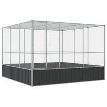 Large Outdoor Bird Aviary, Walk-in Galvanized Steel Flight Cage for Parrots, Finches, and Budgies, Durable Weather-Resistant Garden Bird House Enclosure, 122.4 x 120.9 x 83.5 Inch