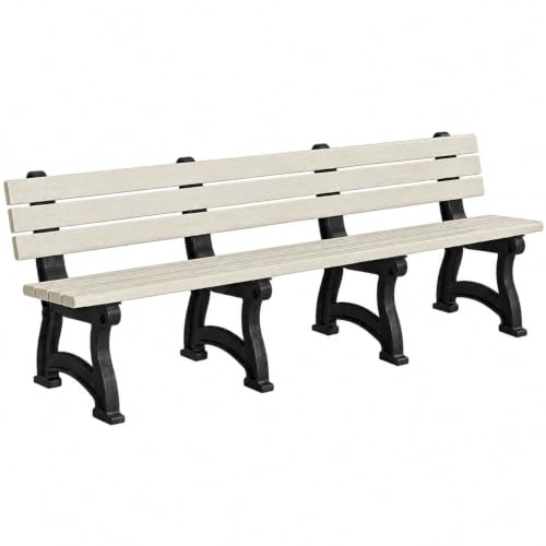 Sturdy Essentials Aspen Outdoor Wood Bench - Weatherproof Park Bench