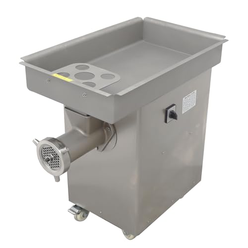 HQHAOTWU Electric Meat Grinder Stainless Steel 2200W Silver