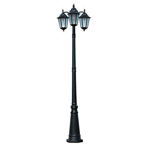 Post Lights Outdoor Outdoor Post Light Waterproof Street Light Anti-Rust Aluminum High Pole Light Post Lighting High Pole Landscape Column Lamp with Water Glass Panels Patio Garden Outdoor Street