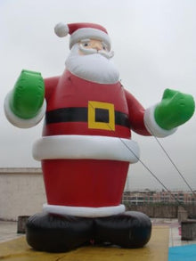 Air-Ads Supplies 13ft Inflatable Santa Claus Holiday Decoration Red Green