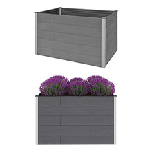 ZEYUAN Garden Raised Bed Planter Box 59.1"x39.4"x35.8" Gray