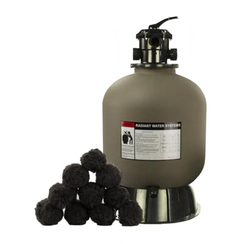 Rx Clear Radiant 19" Sand Filter w/Black Luster Balls (4 Boxes)