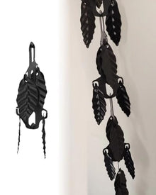 LZPHGB Metal Non-Rusting Rain Chain for Effective Eaves Drainage, Decorative Water Catcher Alternative to Downspouts, Enhances Porch Aesthetics,Black-7m (23ft)