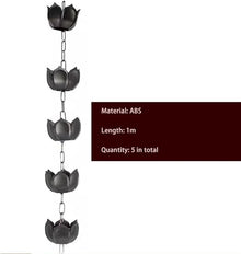OGMOYT Rain Chains for Gutters, Roof Rain Collectors/Diverters, Metal Chain Rain Chains for Villas and Temples
