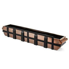 H Potter Window Box, Antique Copper Finish, 48 Inch with Metal Frame