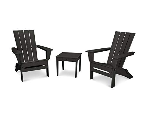 POLYWOOD Quattro 3-Piece Adirondack Chair Set with Side Table