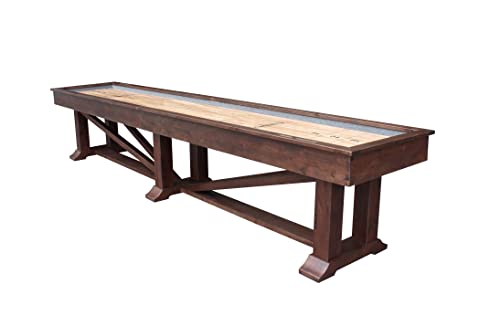 Empire USA Plank & Hide - Lucas Shuffleboard Table (12') Nutmeg