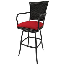 Set of 3 - Outdoor Indoor 30" Bar Stool - Erin on Black Frame
