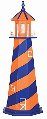 Furniture Barn USA 4' Cape Hatteras Mets Wood Lighthouse, Solar Light