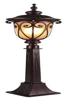 Courtyard light Ip54 Waterproof Outdoor Garden Lawn Lamp Victoria Vintage Glass Lantern Column Lamp E27 Edison High Pole Street Light Walkway Pathway Post Pillar Lamp Landscape Lighting Decorat