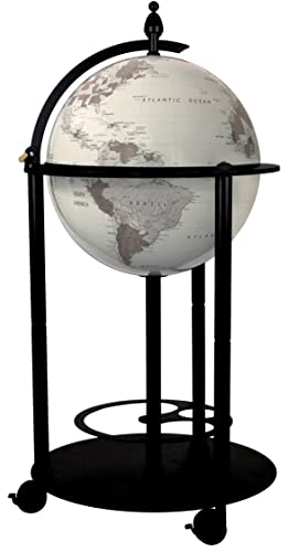 Replogle Empire Illuminated Bar Globe 16" Gray Ocean Political Map