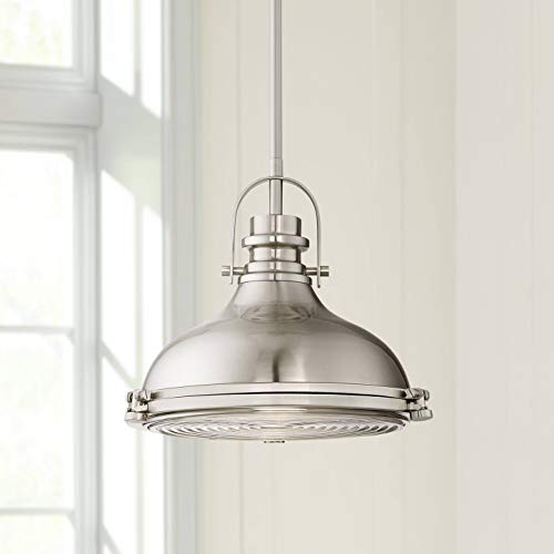 Verndale 11 1/2" Wide Brushed Nickel Industrial Mini Pendant Light Fixture