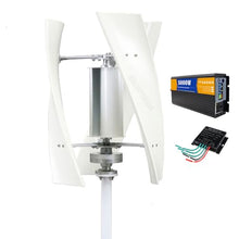 HUIZHITENGDA 5000W New Energy Vertical Wind Turbine Generator 220V Low Noise Portable Solar Generator for Solar Panels Off-Grid Systems 12V 24V 48V with Mppt Controller,220v