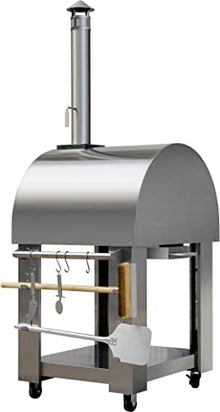 SDI Factory Direct Outdoor Stainless Steel Artisan Wood-Fired Charcoal Pizza Bread Oven BBQ Grill with Accessories