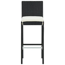 QINXIXINAIXI Garden Bar Set Black, Cream White Outdoor Sectional Sets Patio Furniture Set Poolside Furniture Set Outdoor Chair Set