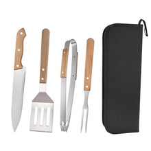 Stainless Steel Barbecue Tool Set Outdoor Clip Brush Fork Shovel BBQ Combination