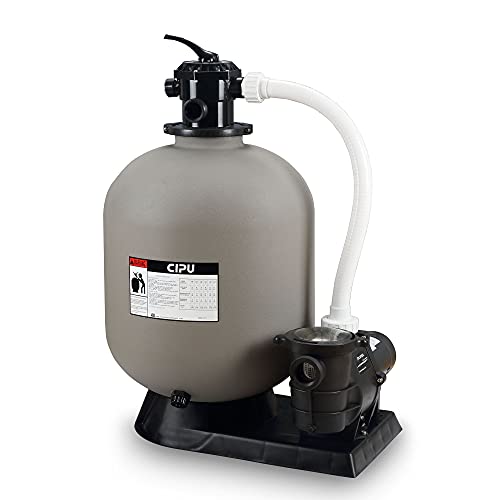 Northlight 24-Inch Above Ground Swimming Pool Sand Filter System with 1.5 Horsepower Pump Gray