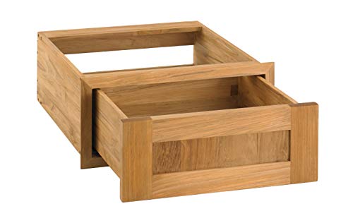 Pacific Teak Shaker 18-Inch Teak Wood Single Access Drawer - UD1-18S