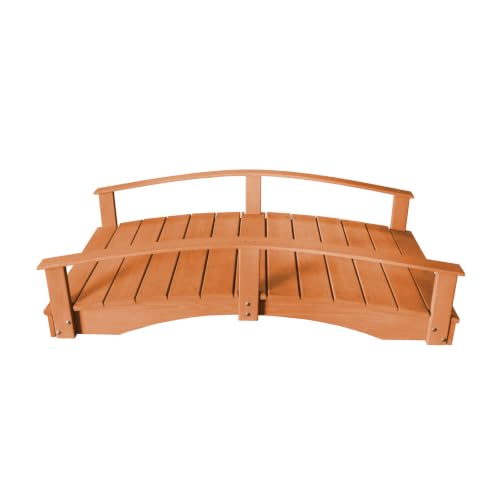 Keystone Amish Co. Pressure Treated Pine Japanese Garden Bridge, 3' x 4', Cedar Stain