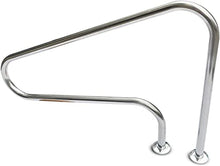 MSHOSAC Stainless Steel Inground Pool Stair Rail with Quick Mount Base Plate, 1.0mm Thick, Safe & Durable, Easy Access for Swimming Pool
