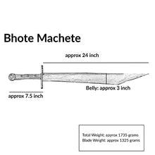 Fwosi Kukri Machete – 24-Inch Bhote Machete Hunting Knife