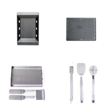 Mont Alpi MASHP Stainless Steel Universal Outdoor Barbecue Flat Top Griddle Converter Kit - Frying Pan with Grease Collection Zone (Accessory Bundle 5)