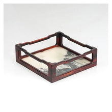 LUYOUBOZHU Vase Stand Square Red Acid Branch Display Stand Marble Worktop Bonsai Decor Base