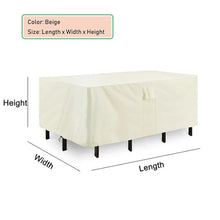 Outdoor Chair Cover 2pcs 420D HEAVY DUTY Outdoor Garden Furniture Cover for Sofa Table Chair Patio Waterproof Wind-Proof Anti-UV Against Rain