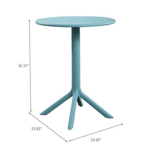 Christopher Knight Home Eldred Outdoor Bistro Set, 3-Piece Bistro Table and Chair Set of 2, Patio Furniture Set with Iron Frame, Outdoor Metal Bistro Dining Set, Poolside/Garden Cafeteria, Sky Blue
