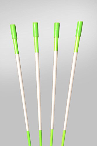 60" Fluorescent Green 200 Driveway Markers, Reflective Snow Stakes, Plow Stakes,5/16" Thick X 60" Green Fiberglass Stakes, 200 Pack 5 FT. Tall