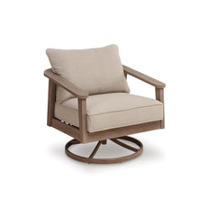Signature Design by Ashley 1-Piece Wicker Swivel Lounge Chair, Gray