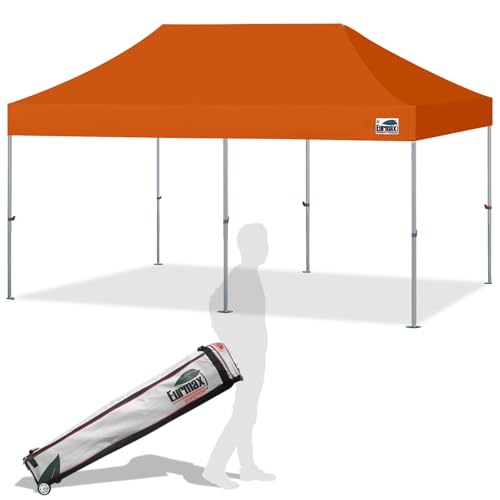 Eurmax USA Superior 10'x20' Pop-up Canopy Tent Commercial Instant,Pumpkin Orange